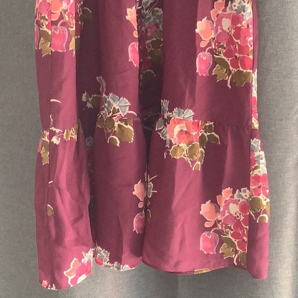 ๐ฅ American Eagle Outfitters purple gauze halter babydoll tiered dress Sz2 - Picture 4 of 16